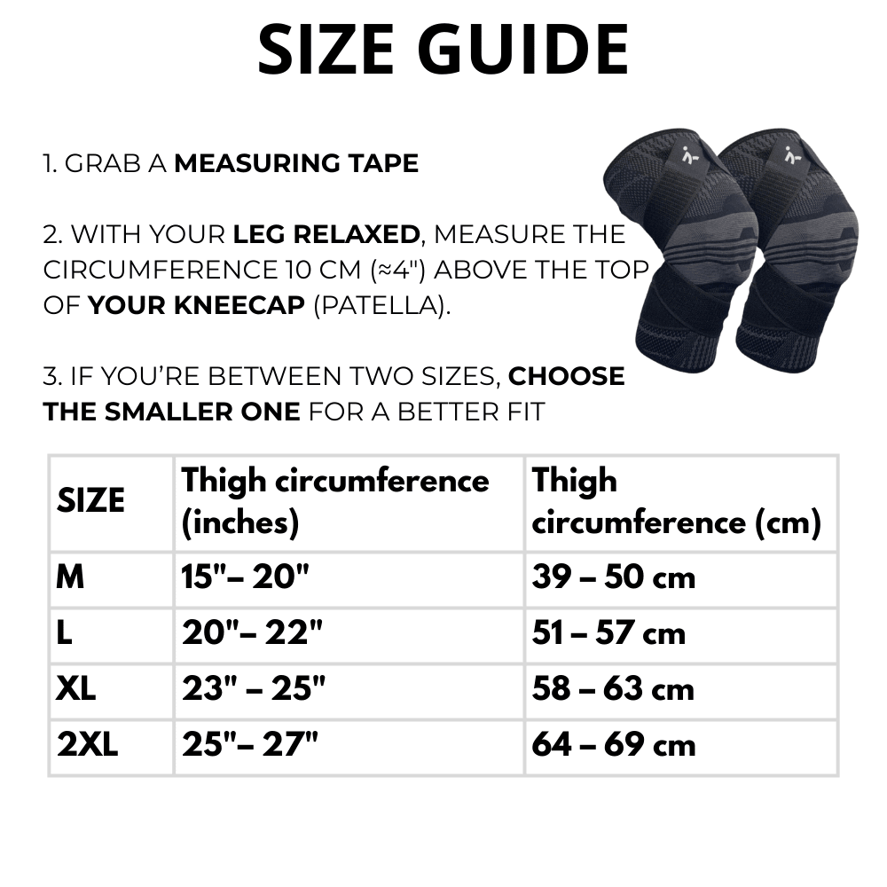 Size Guide - ReabTec Shockproof Combat Kneepads